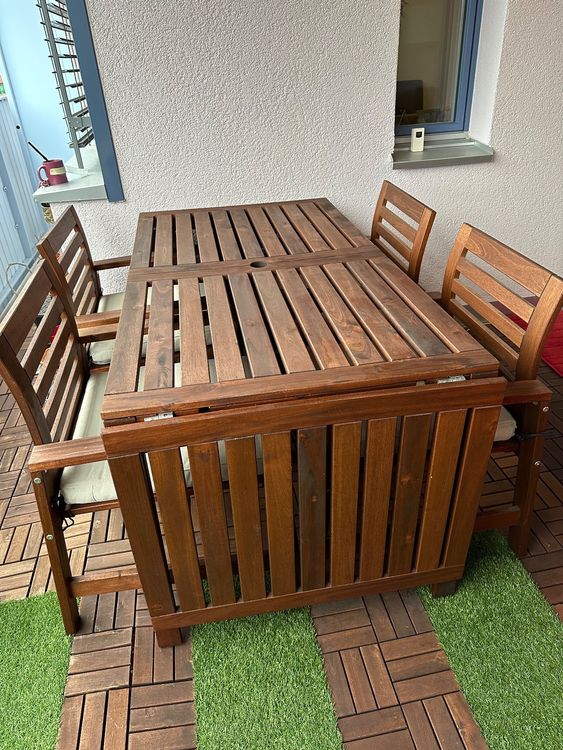 IKEA ÄPPLARÖ GartenmöbelSet Table, 4 Chairs, Storage Unit Kaufen