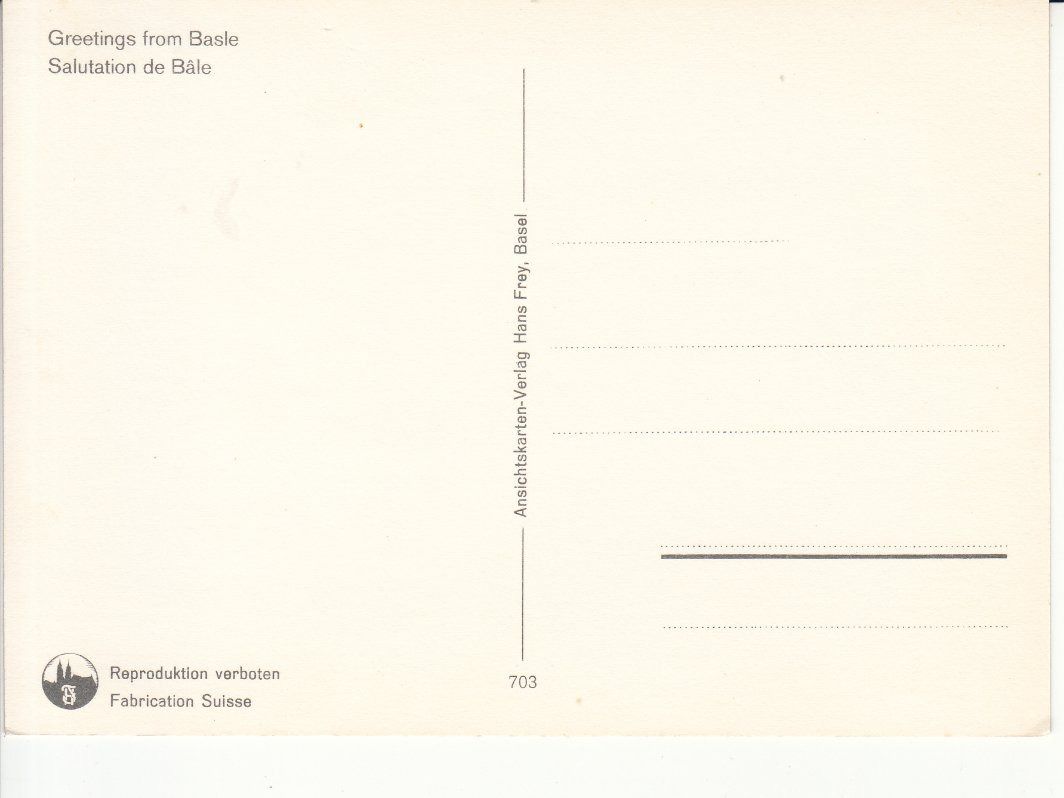 Cartoline postali: Basel ca. 1975 – Usato da Bürglen TG venduto da StampGraf 1