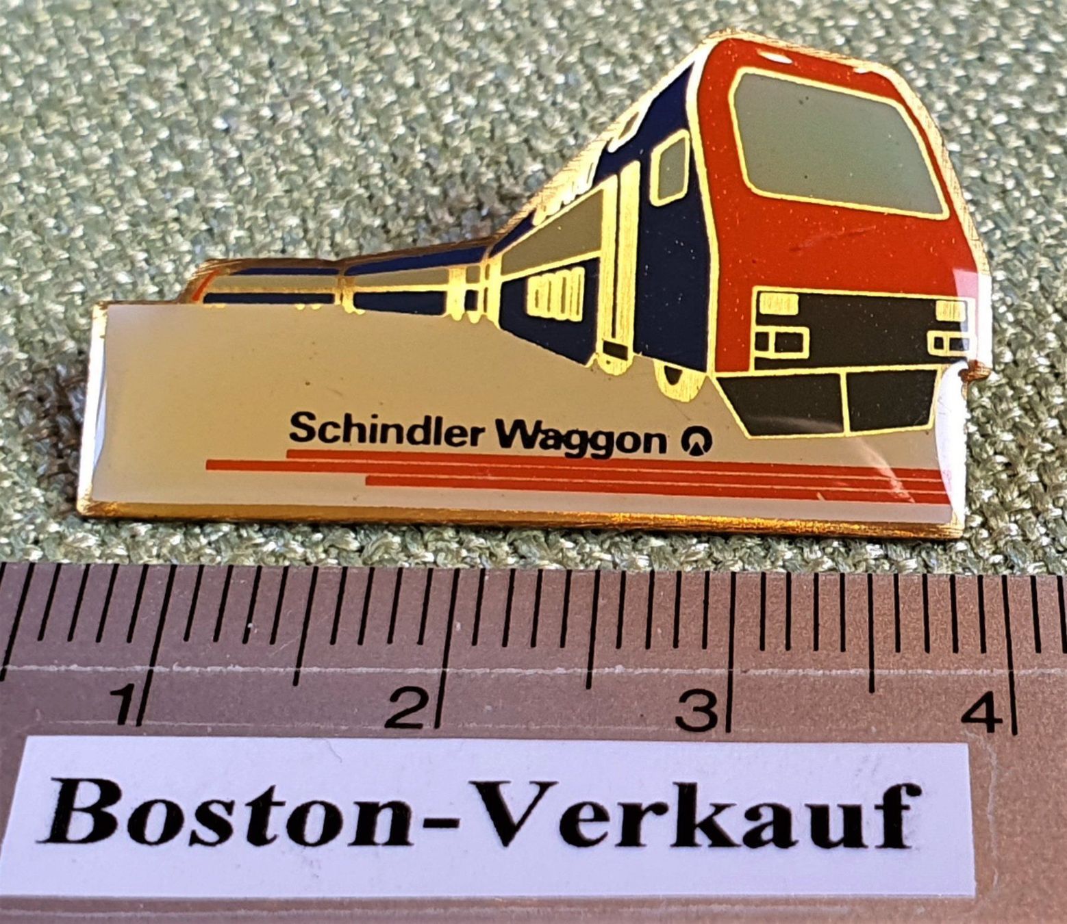 Plaketten & Abzeichen: B260 - Pin Schindler Waggon Bahn Zug – Gebraucht aus Reinach BL von Boston-Verkauf 1