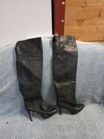 Jimmy Choo Overknee-Lederstiefel Gr. 39.5