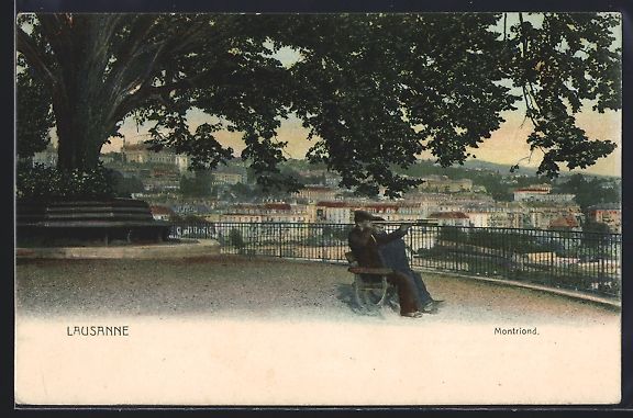 Cartoline postali: Lausanne, Montriond, Ortsansicht von ein – Usato da Berlin venduto da bartko-reher
