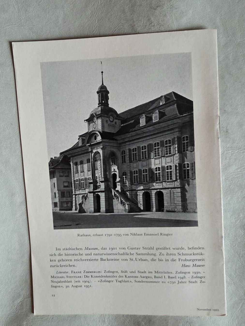 Libri: Zofingen -  Schweizerische Kunstführer 1955 – Usato da Walterswil BE venduto da Lonitti 3