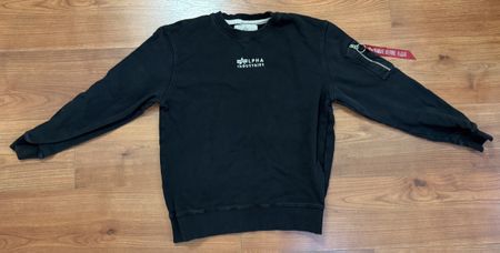 Alpha Industries Crewneck Pullover Schwarz Gr. S – Sehr gute