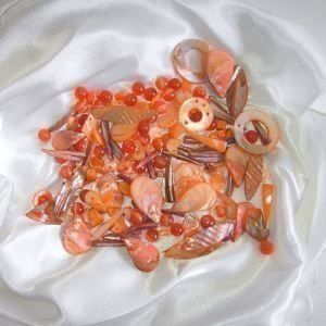 Perle (finte): Perles nacre orange – Nuovo e nell'imballaggio originale da Marsens venduto da fakia