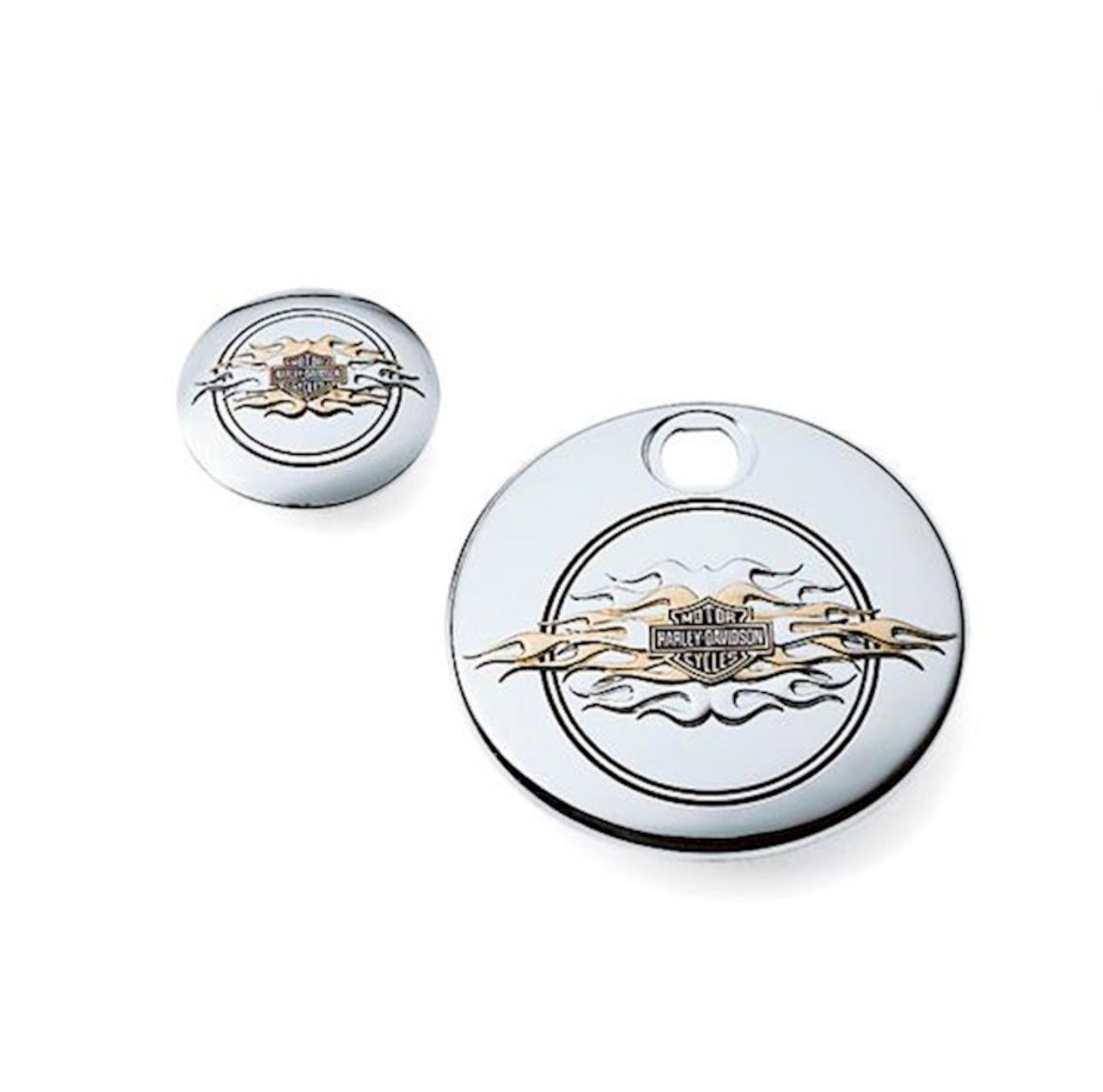 Harley-Davidson Tutti i ricambio per moto: 99686-98 Harley-Davidson Tankdeckel-Medaillon – Nuovo e nell'imballaggio originale da Ostermundigen venduto da jas_9j7d