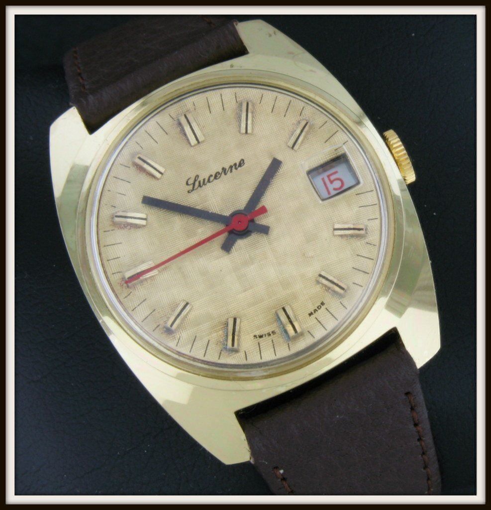 Orologi: Vintage LUCERNE Datum 1970 ungetragen – Nuovo (secondo la descrizione) da Hirzel venduto da Dukduk