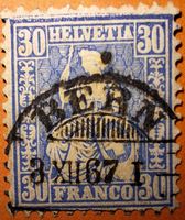 Sitzende Helvetia 41.b mit Attest Kat. 350.-