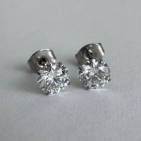 Titan Ohrstecker 1.0ct (2x0.5ct) Labor-Diamant D/VVS2 IGI