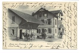 Gruss aus Kreuzegg bei Bern - Gasthaus zur Kreuzegg - 1904