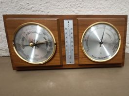 Wetterstation Barometer Thermometer Hygrometer Holz Retro