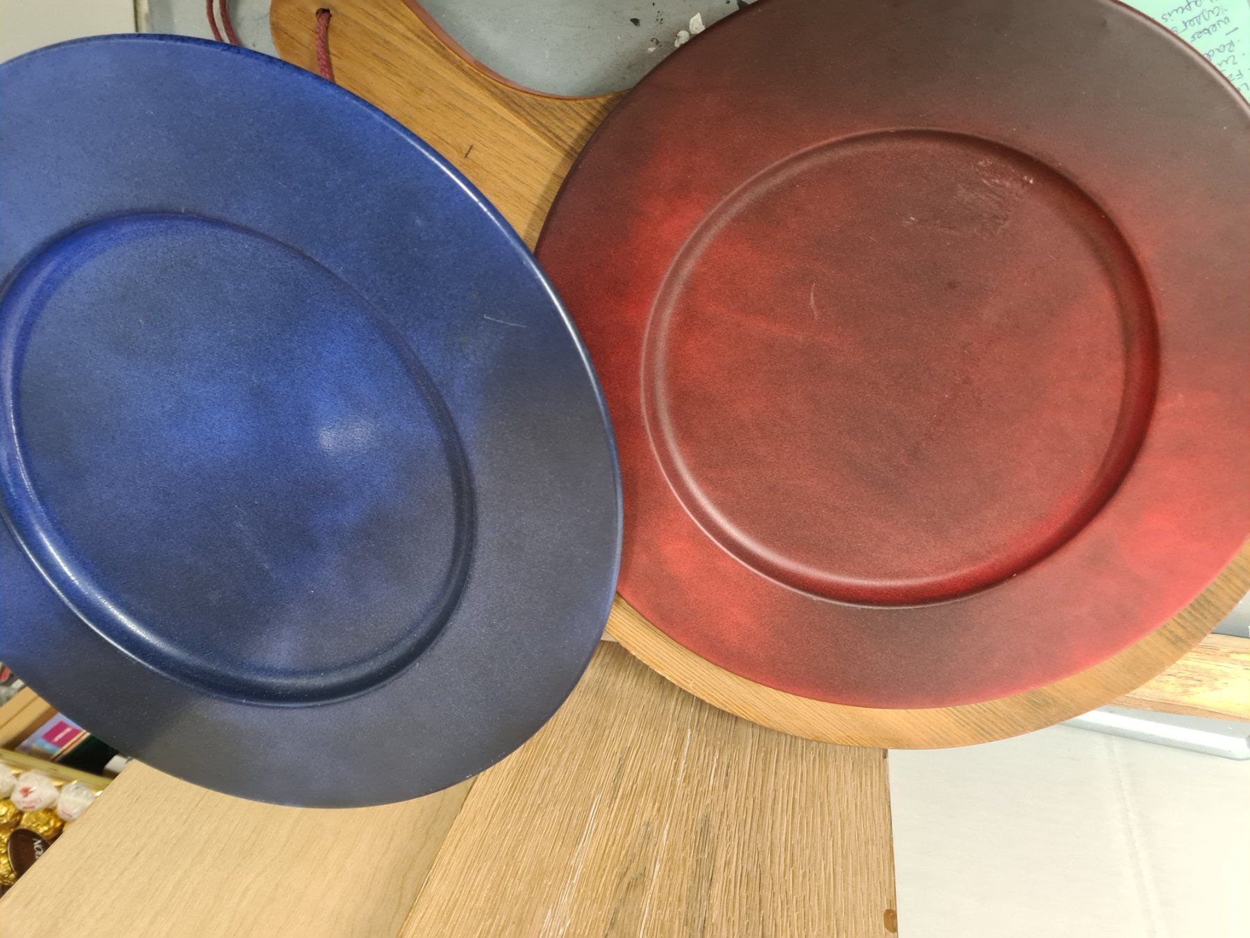 Piatti: 2 Metqll Platzteller/ Servierplatten, Ø ca. 33 cm – Usato da Amriswil venduto da used2use 3