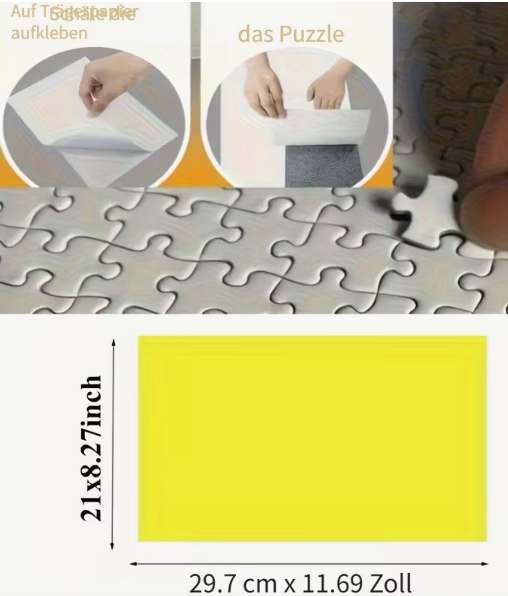 Puzzle: 36 Transparente Puzzle Klebefolie- Set mit Display-Haken – Nuovo e nell'imballaggio originale da Teufenthal AG venduto da MeineSchatztruhe 2