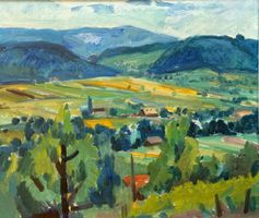 Kurt Hediger. Öl auf Leinwand, signiert.