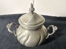 Zuckerdose Zinn Dose Vintage Retro Shabby  