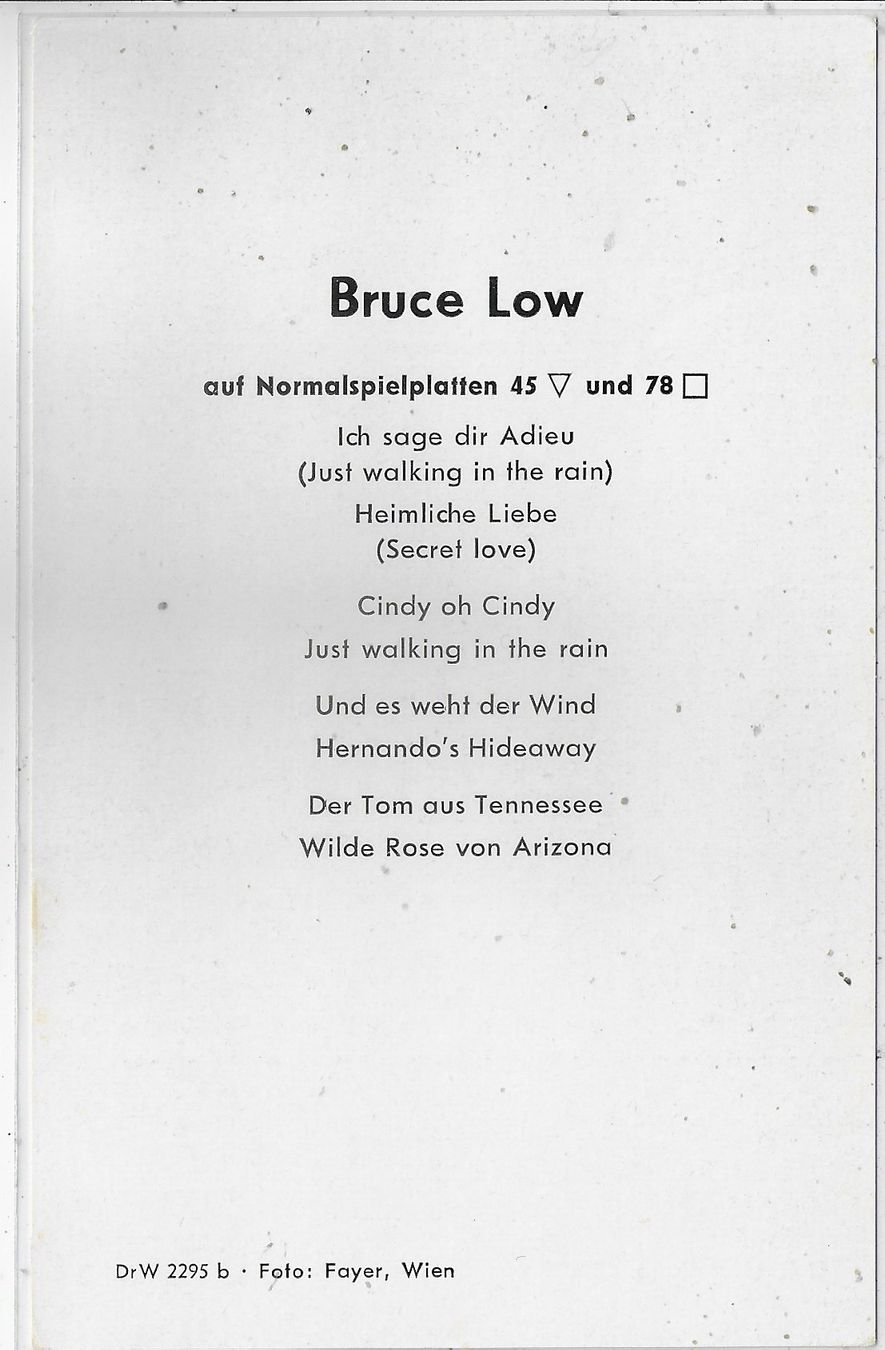 Ansichtskarten: Bruce Low (Electrola) Sänger – Gebraucht aus Ettingen von Kartenplanet 1