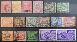 Selangor Malaya British Lot mit alten Werten