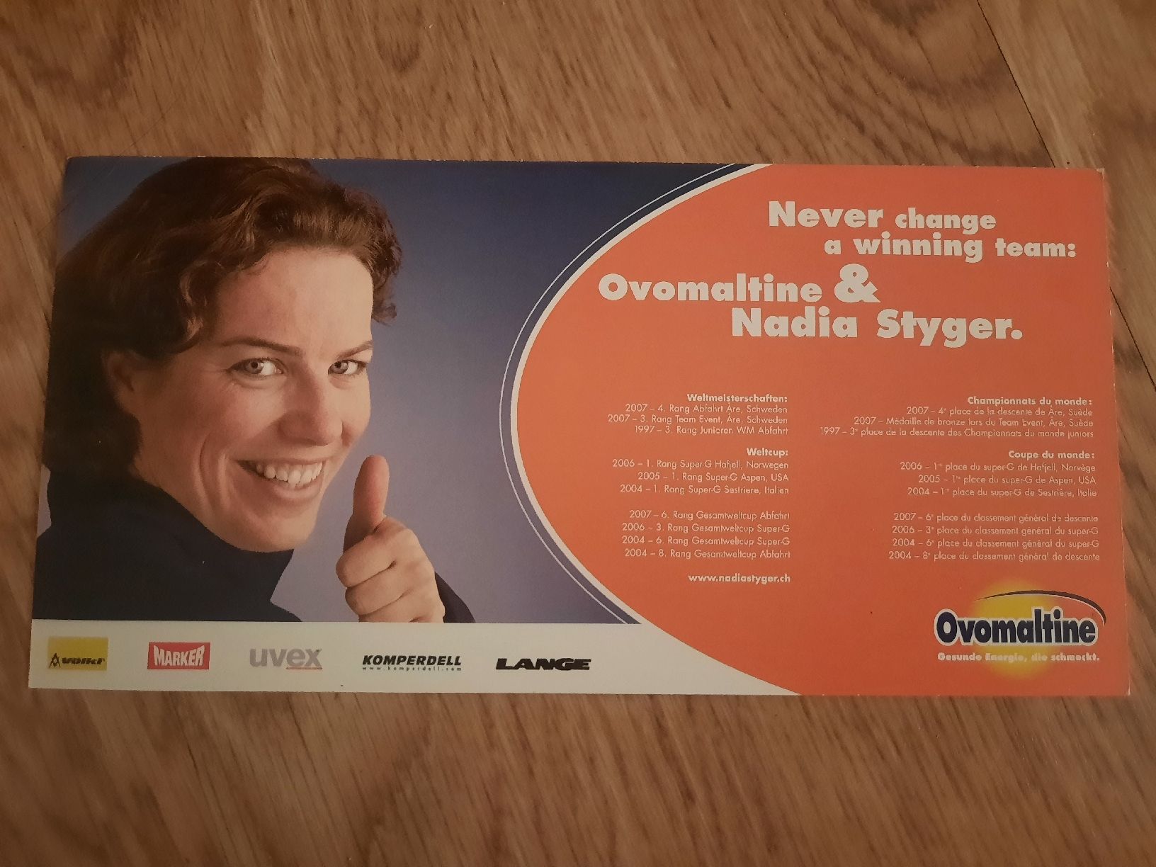 Autografi: Nadia Styger / schweizer Rennskifahrerin – Usato da Worben venduto da ersa01 2