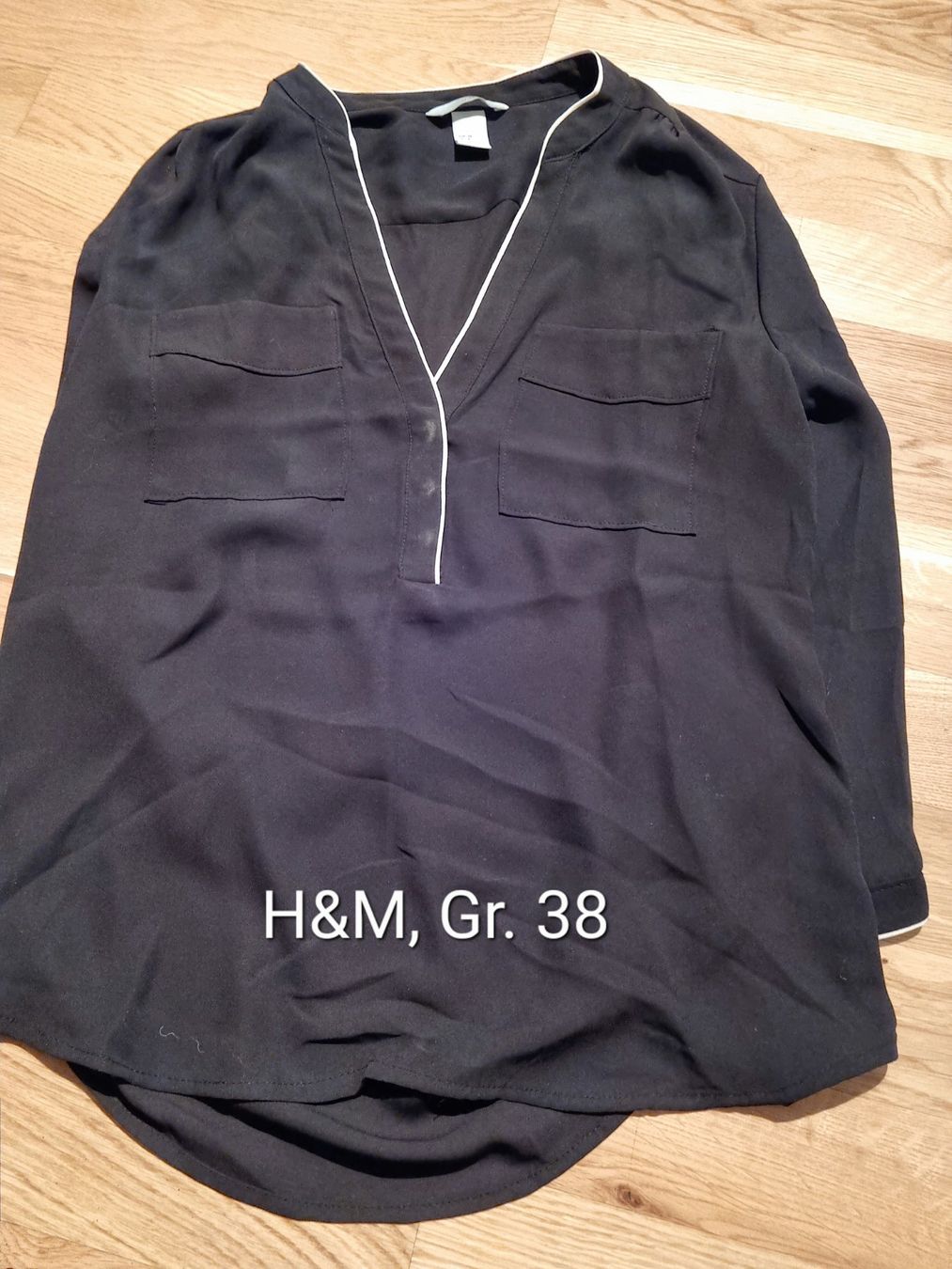 Camicette: Bluse von H&M, schwarz, Gr. 38 – Usato da Kriens venduto da nati.r