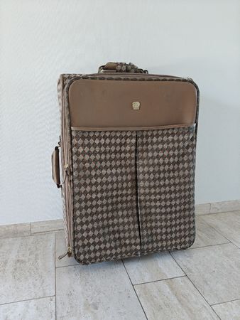 Pegasus Reisekoffer braun kariert mit Rollen gebraucht