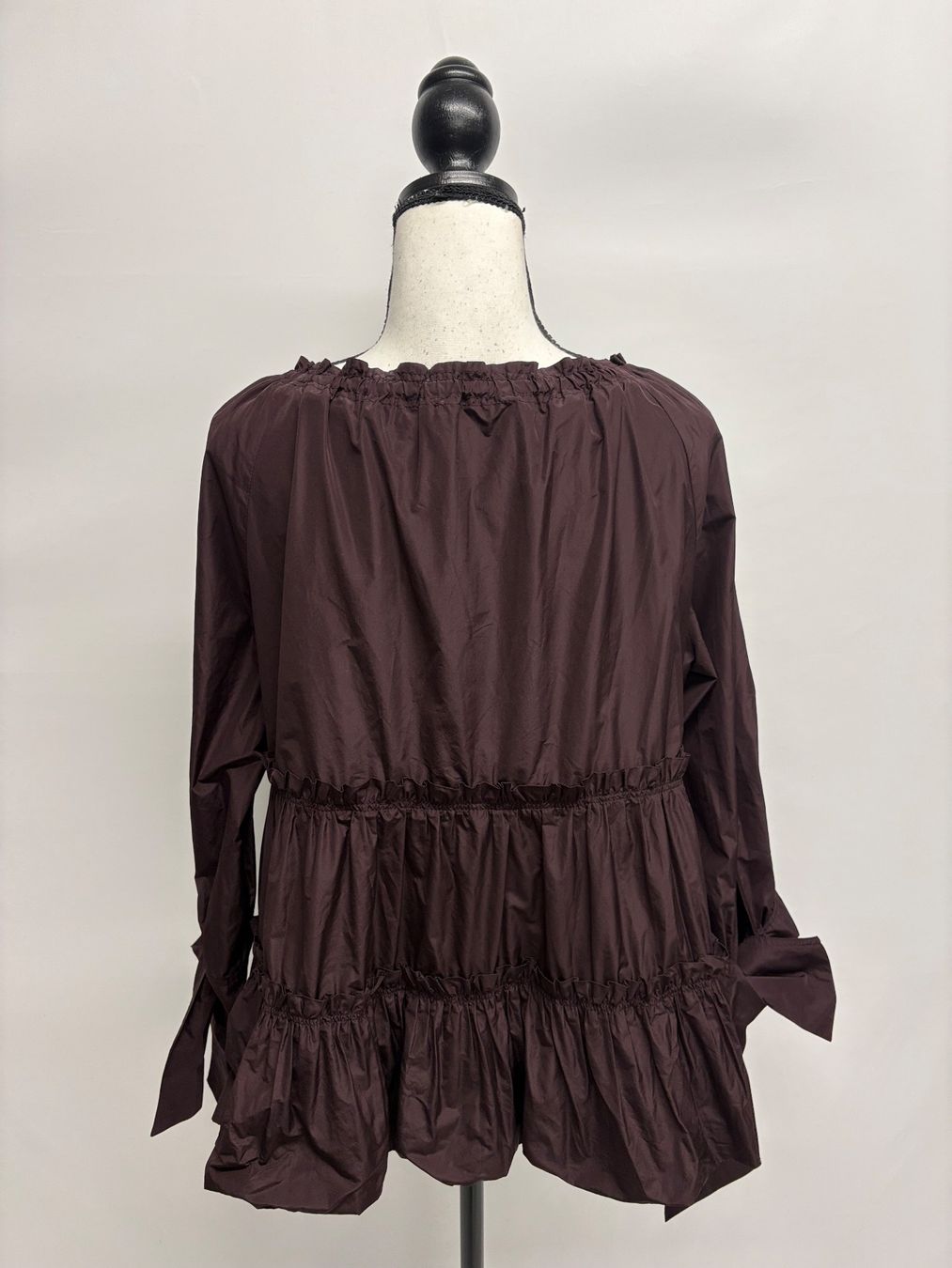 Odeeh Blusen: Odeeh extravagante Bluse 36 aubergine Raffungen – Neu (gemäss Beschreibung) aus Regensdorf von secondchancefashion 3