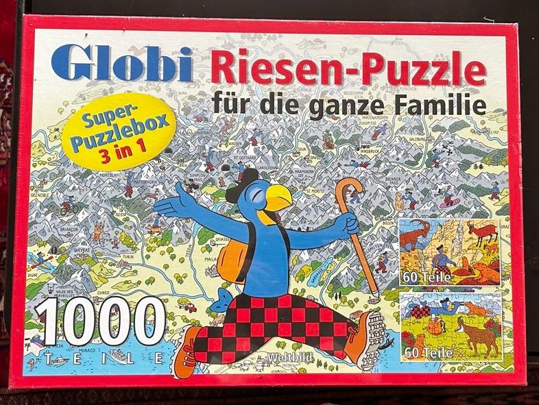 Puzzle: Globi Riesen-Puzzlebox 3 in 1 – Nuovo e nell'imballaggio originale da Oberurnen venduto da red_5myh