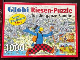Globi Riesen-Puzzlebox 3 in 1