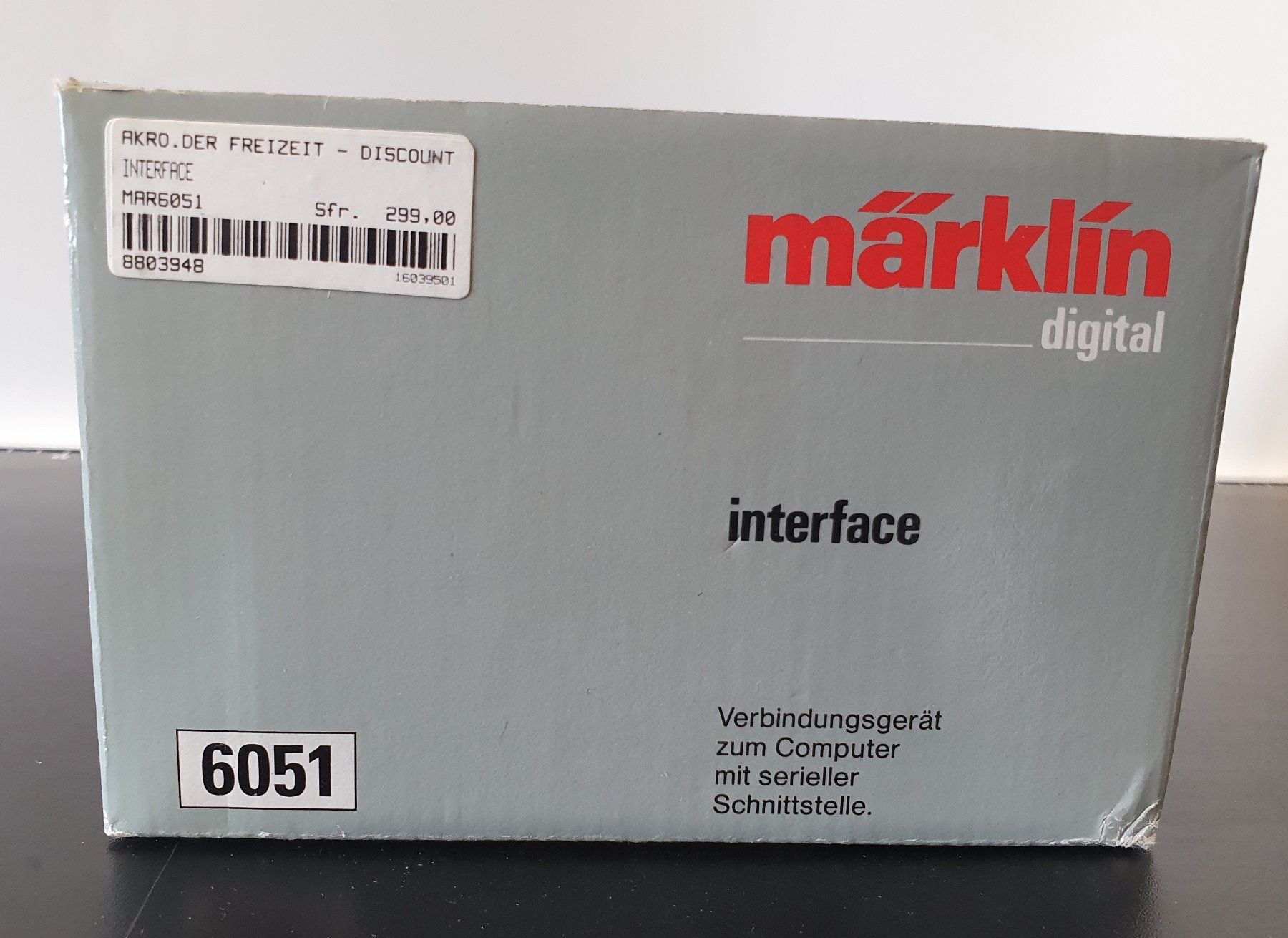 Märklin Modellini di ferrovie: MÄRKLIN: INTERFACE 6051 OVP – Usato da Biglen venduto da taunus82 1