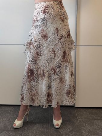 Langer Seidenrock von Blumarine Gr. 38 IT(passt36,S)