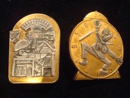 Plaketten Gold 1957 & 1958