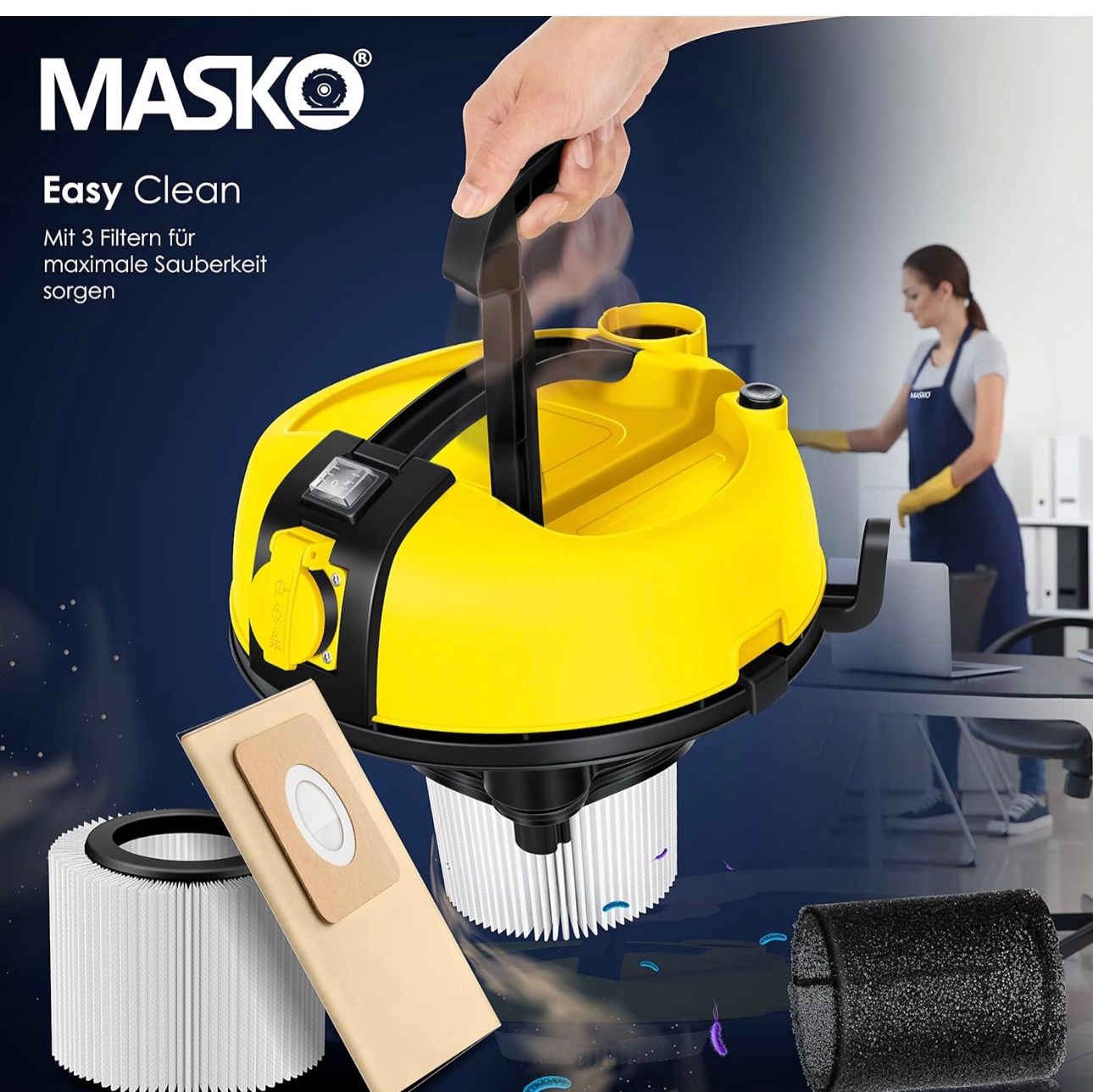 Staubsauger & Zubehör: MASKO Staubsauger 2300W Gelb – Neu und originalverpackt aus Amriswil von JaJa-Express 5