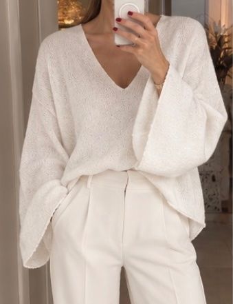 Maglioni & Felpe: Parenti's Kaschmir Pullover weiss V-Ausschnitt one size – Usato da Port venduto da 11.12 5
