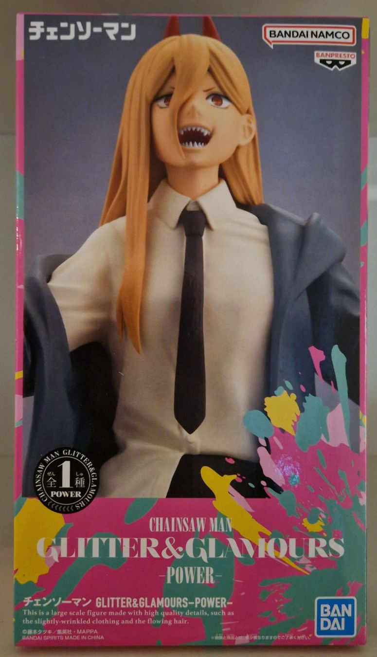 Bandai Statuette: Chainsaw Man Glitter & Glamours Power 23 cm – Nuovo e nell'imballaggio originale da St-Imier venduto da ATTAKSHOP 1