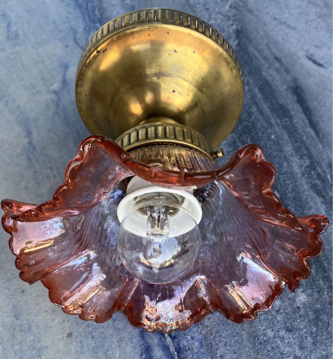 Lampadari & plafoniere: Antik Jugendstil Deckenlampe mit original Glasschirm – Usato da Zürich venduto da otomado