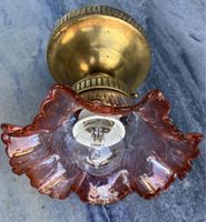Antik Jugendstil Deckenlampe mit original Glasschirm
