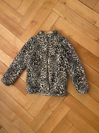 Kunstfell Jacke Leopardenmuster gebraucht Zustand