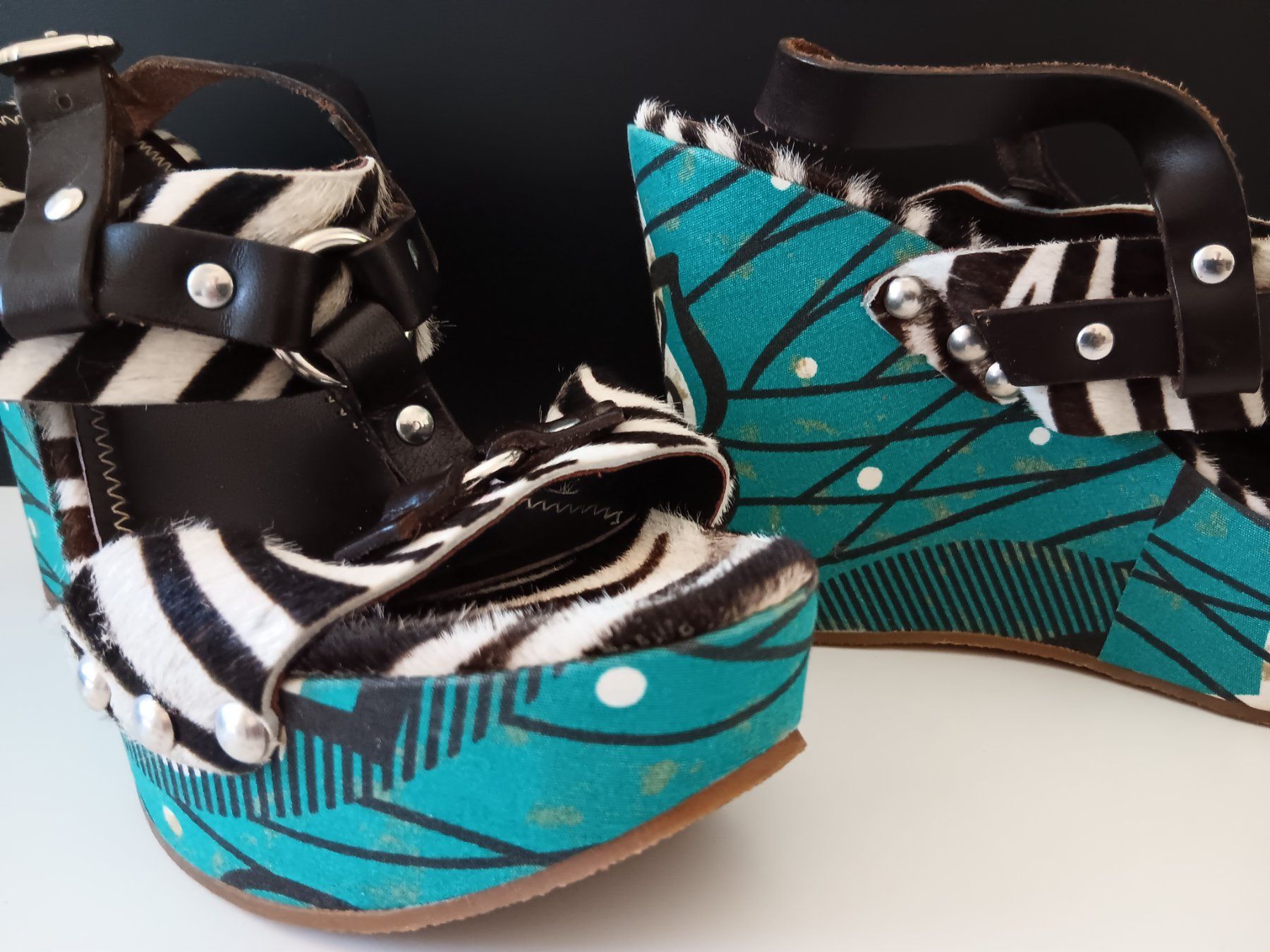 Scarpe da donna: CACHAREL Sandales turquoise-marron pointure 37 – Nuovo (secondo la descrizione) da Cossonay-Ville venduto da Les_1001_perles 4