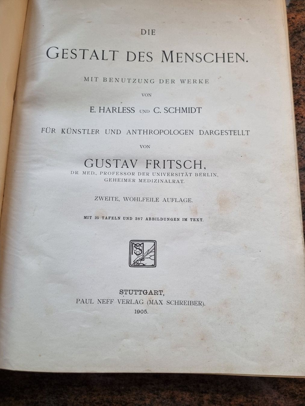 Libri: Die Gestalt des Menschen 1905 – Usato da Trachslau venduto da post35 1