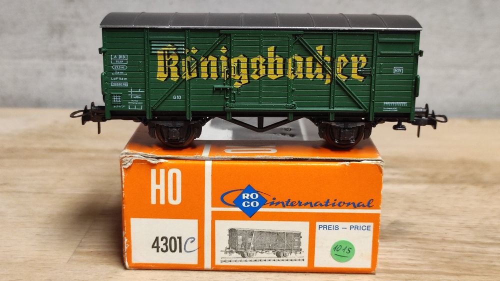 Wagon Marchandises DB Bier Union Roco HO échelle HO - 4301C - Occasion Boîte Abîmée