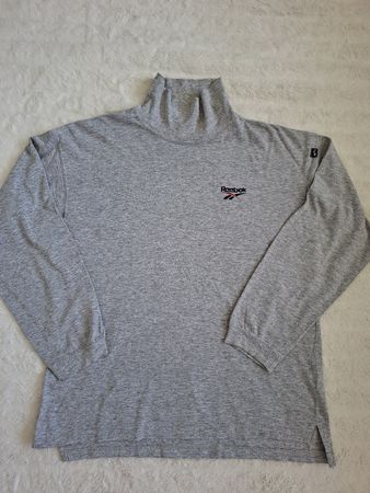 T-shirt gris Reebok à col roulé pour homme taille L –