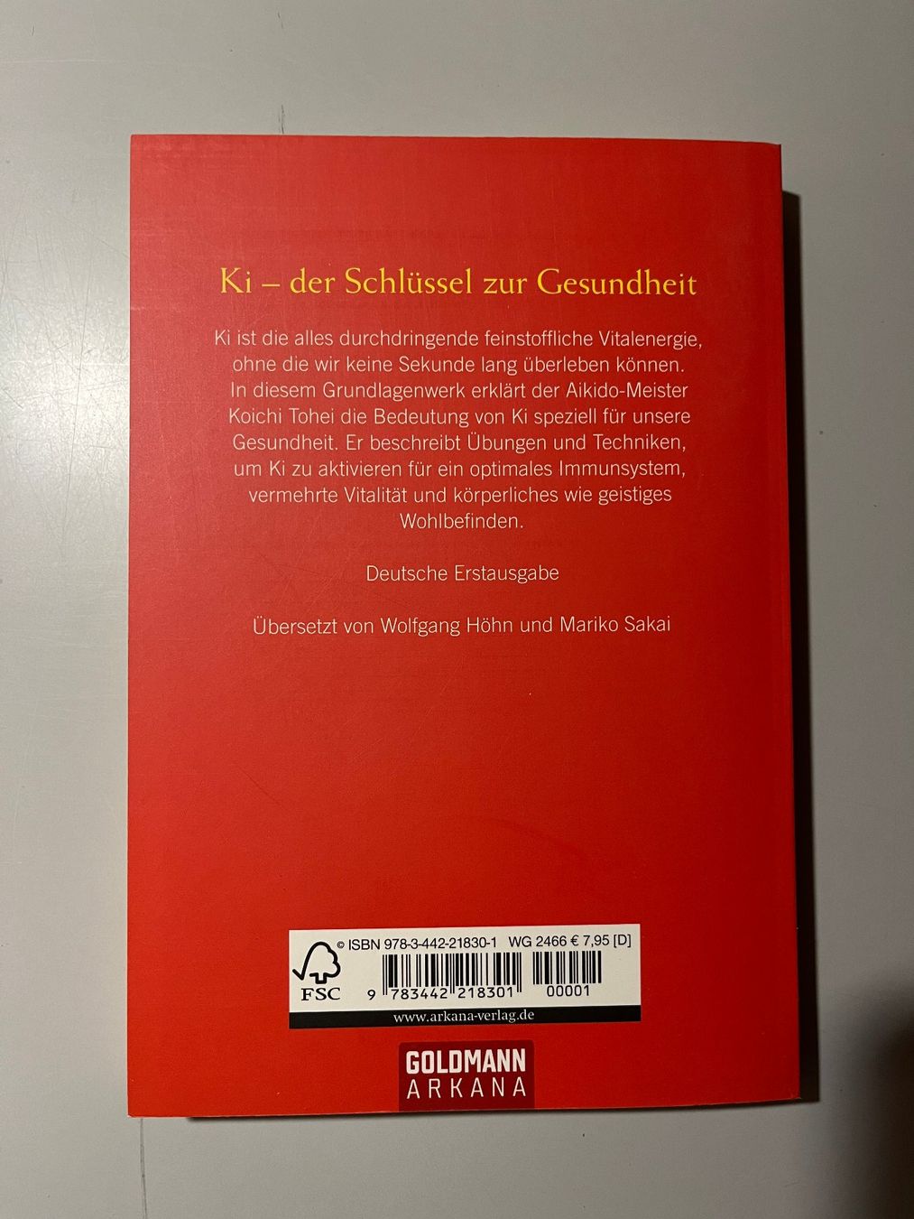 Libri: Koichi Tohei: Das Ki-Heilungsbuch – Usato da glattfelden venduto da kimiaxel 1