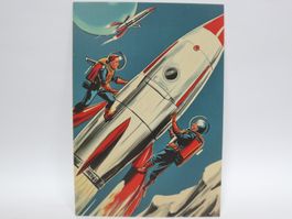 AK Science Fiction Rakete Postkarte