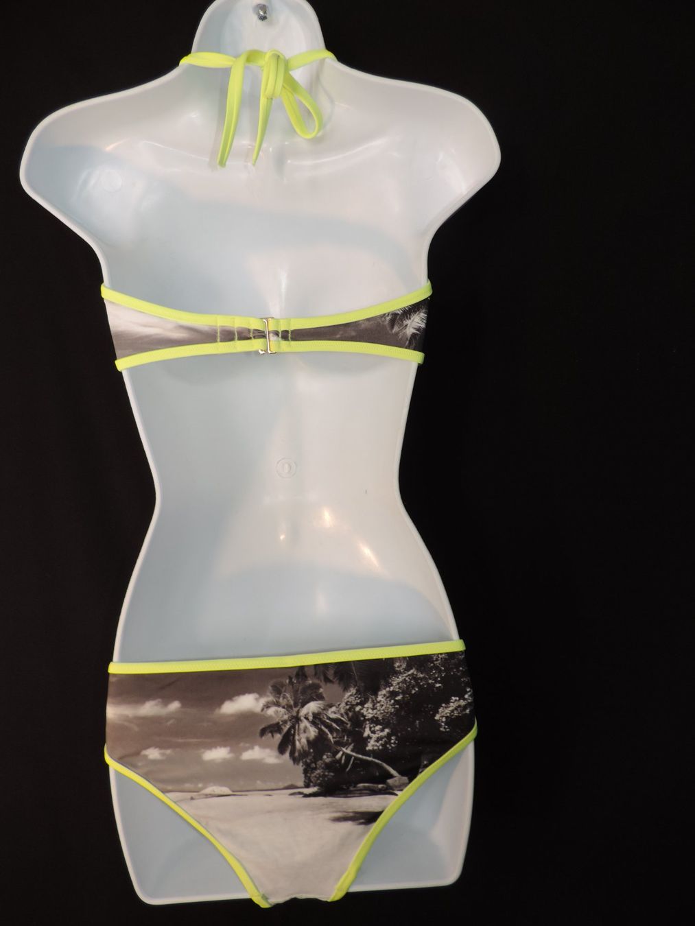 Costumi da bagno & Bikini: maillot de bain 2 pièces tropical jaune fluo – Usato da Genève venduto da Axelle333 8