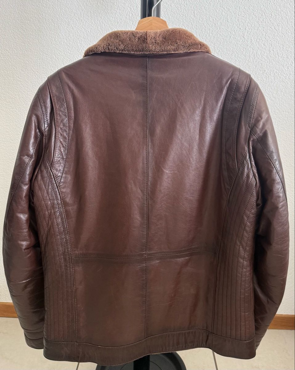 Giacche: Men's Leather Jacket Brown VIAROMA Size 50 Lined – Usato da Bulle venduto da nik_9lt2 2