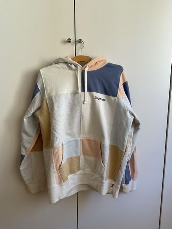 Supreme patchwork hoodie M