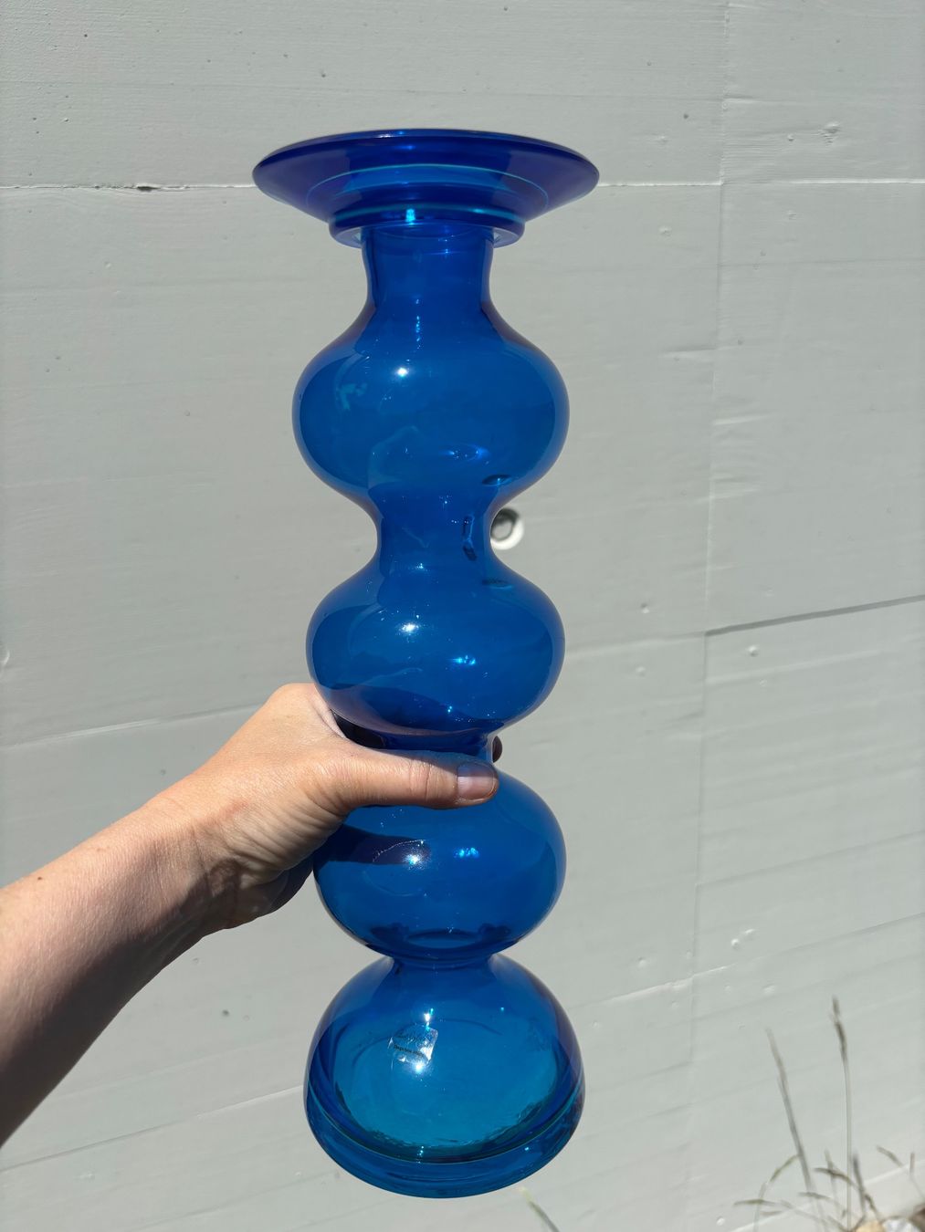 Ikea Portacandele: Vintage IKEA blue candlestick by Anne Nilsson – Usato da Steinhausen venduto da ChromeVintage 3