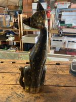 Gatto decorativo vintage in legno