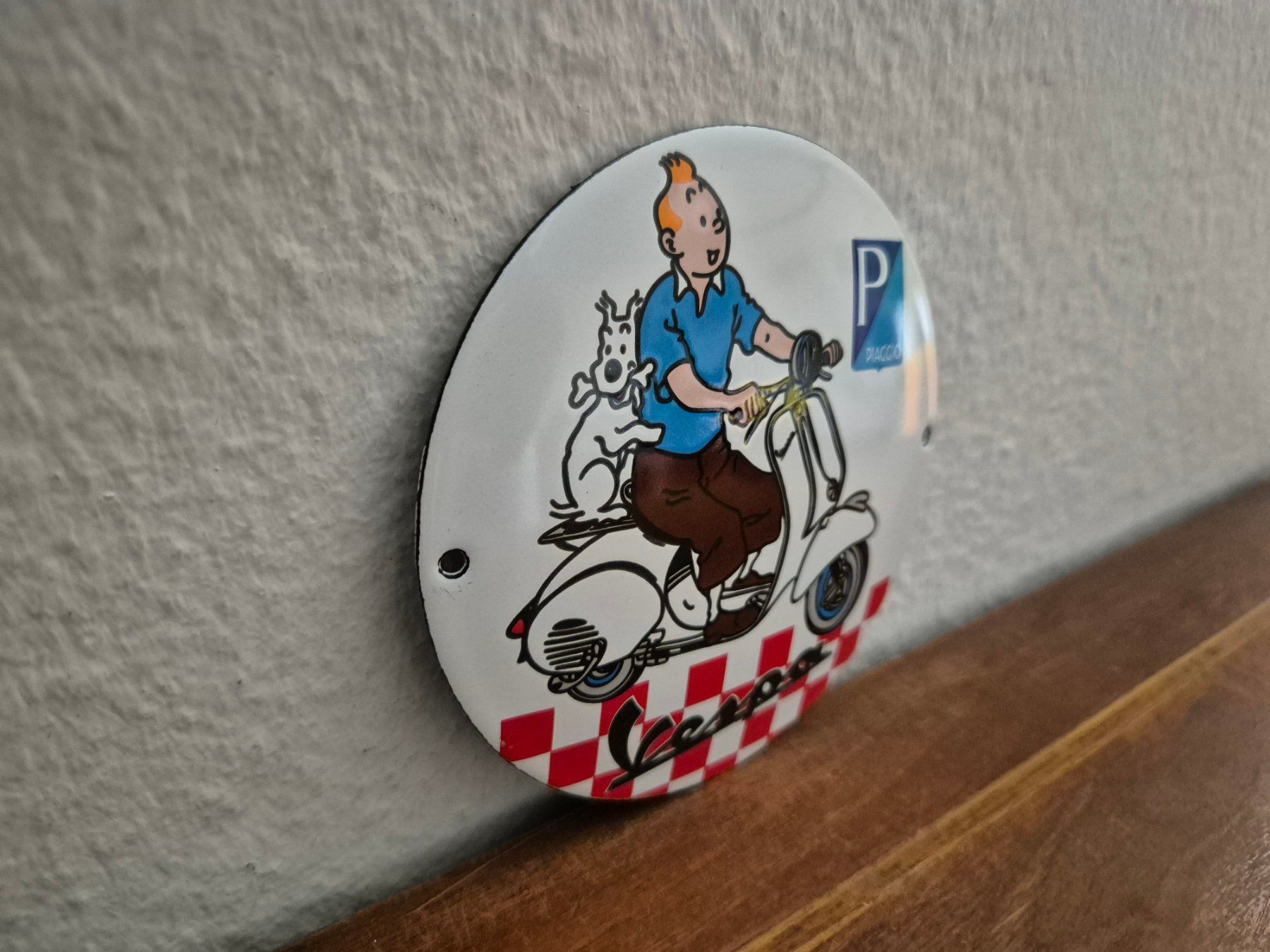 Vespa Schilder: Emailschild Vespa Roller Tim & Struppi Garage Emaille Schild – Neu (gemäss Beschreibung) aus Schaffhausen von pfanis09 4