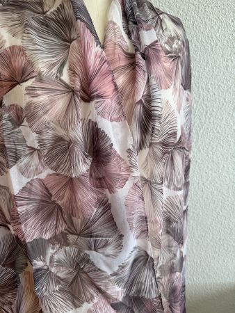 Neu Tuch Foulard Schal Gingkoblatt 190 x 45 cm Viskose