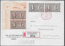 1943 R/Brief o ZH Ausschnitte W15 + Nr. 258 Paare Top ab 1.-