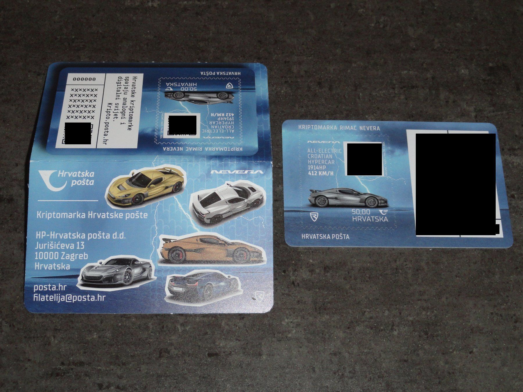 Tous les timbres: CRYPTO 3 aus Kroatien: RIMAC NEVERA GRAU – Neuf (Voir description) à Dagmersellen par dribbeldrago10 1